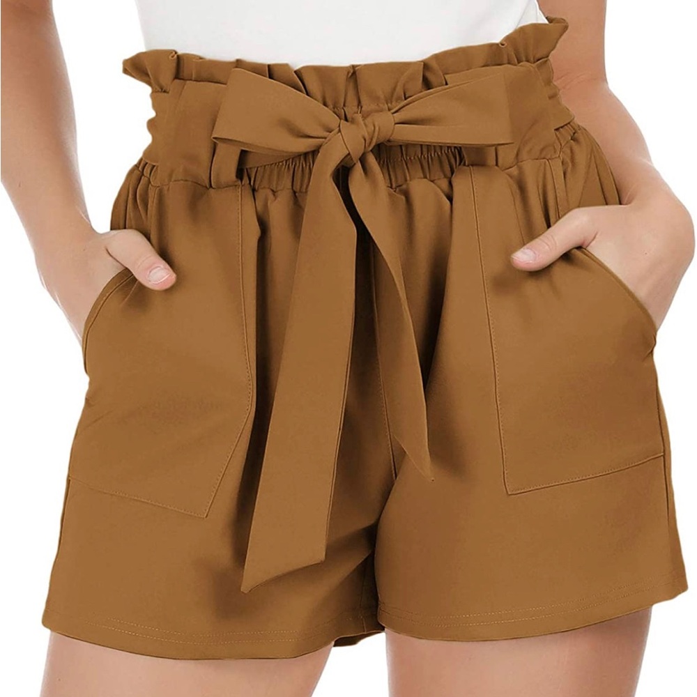 NWT Grace Karin High Waisted Shorts in Copper